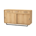 **Buffet en bois avec portes coulissantes et tiroirs intégrés**