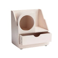 **Organisateur de bureau en bois avec rangement intégré**