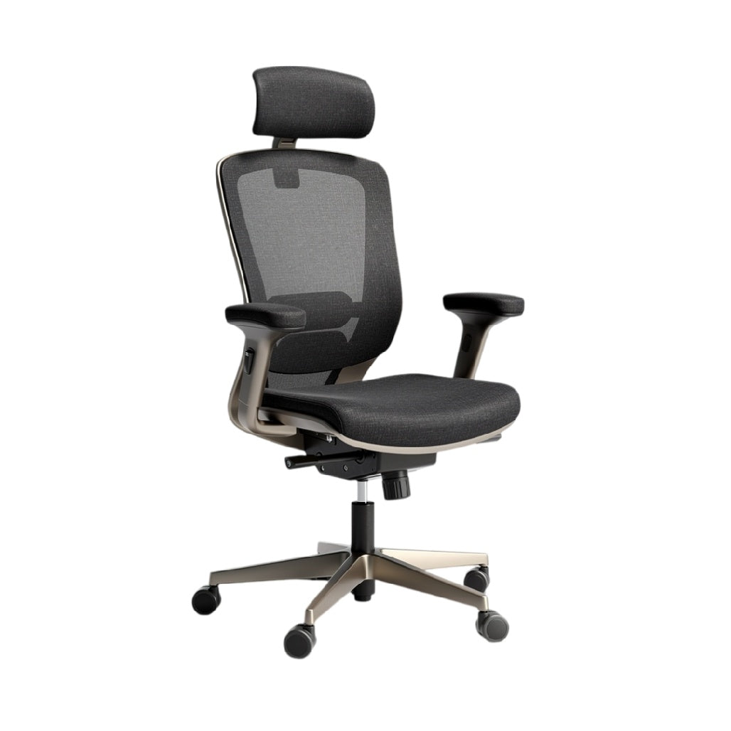 **Chaise de bureau ergonomique avec appuie-tête réglable et accoudoirs**